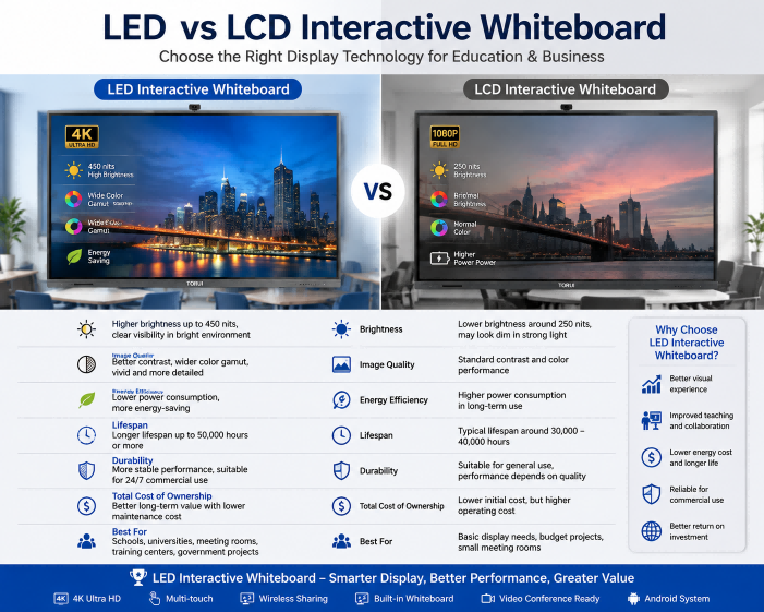 LED vs LCD Interactive Whiteboard